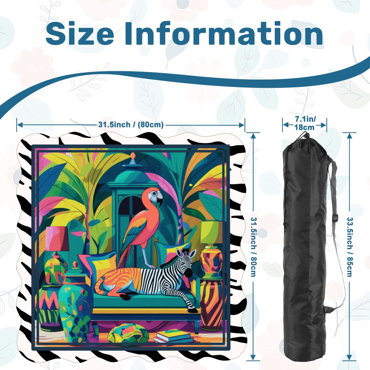Wild Thang Animal Safari Scalloped Mahjong Mat