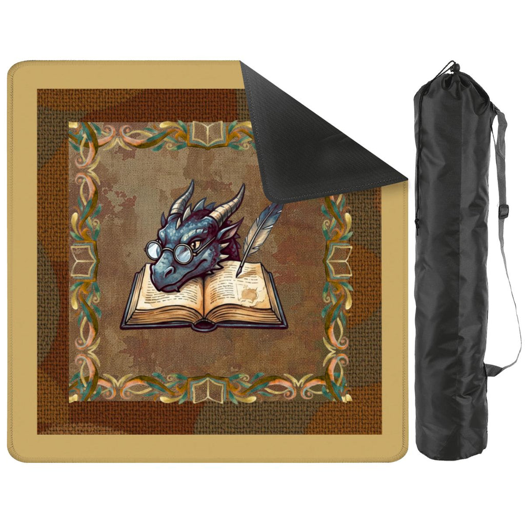 Dragon Of All Tales Faux Needlepoint Mahjong Mat