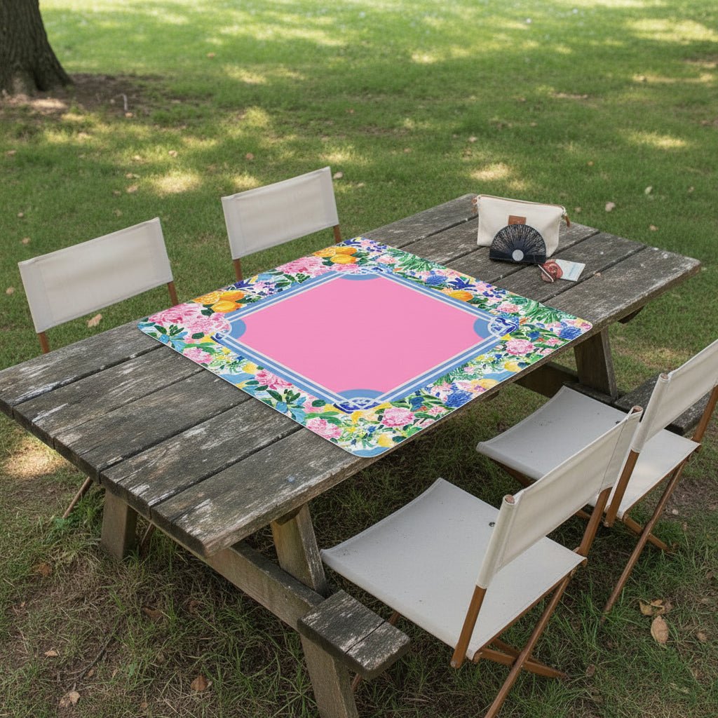 Floral Chinoiserie Sunny Side Mini Mahjong Mat