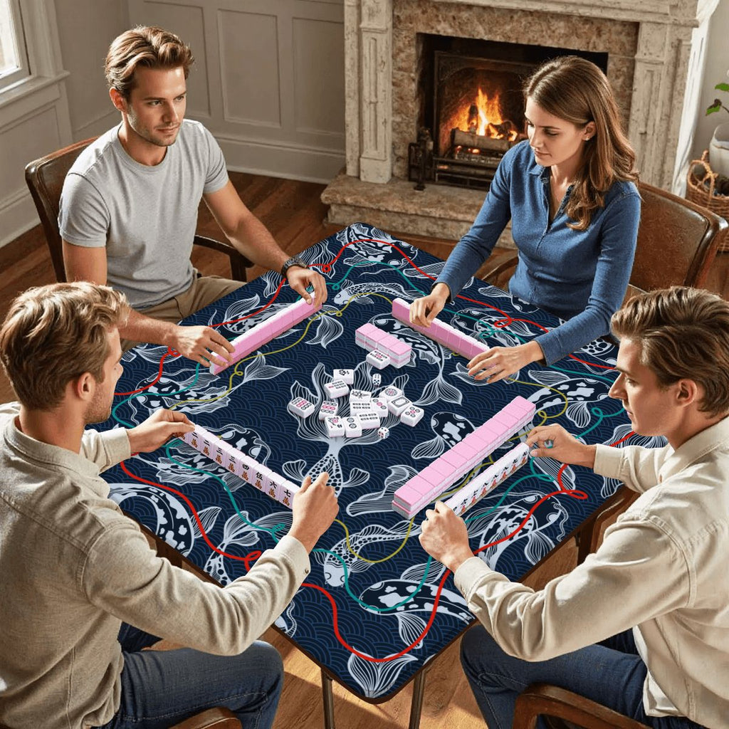 Koi Fish Calling Nautical Mahjong Mat