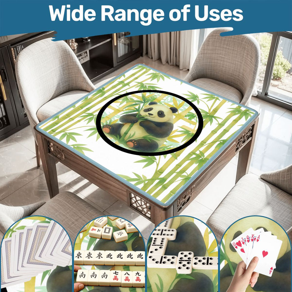 Lucky Bamboo Panda Bear Mahjong Mat
