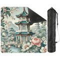 Asian Pagoda Gardens Chinoiserie Mahjong Mat