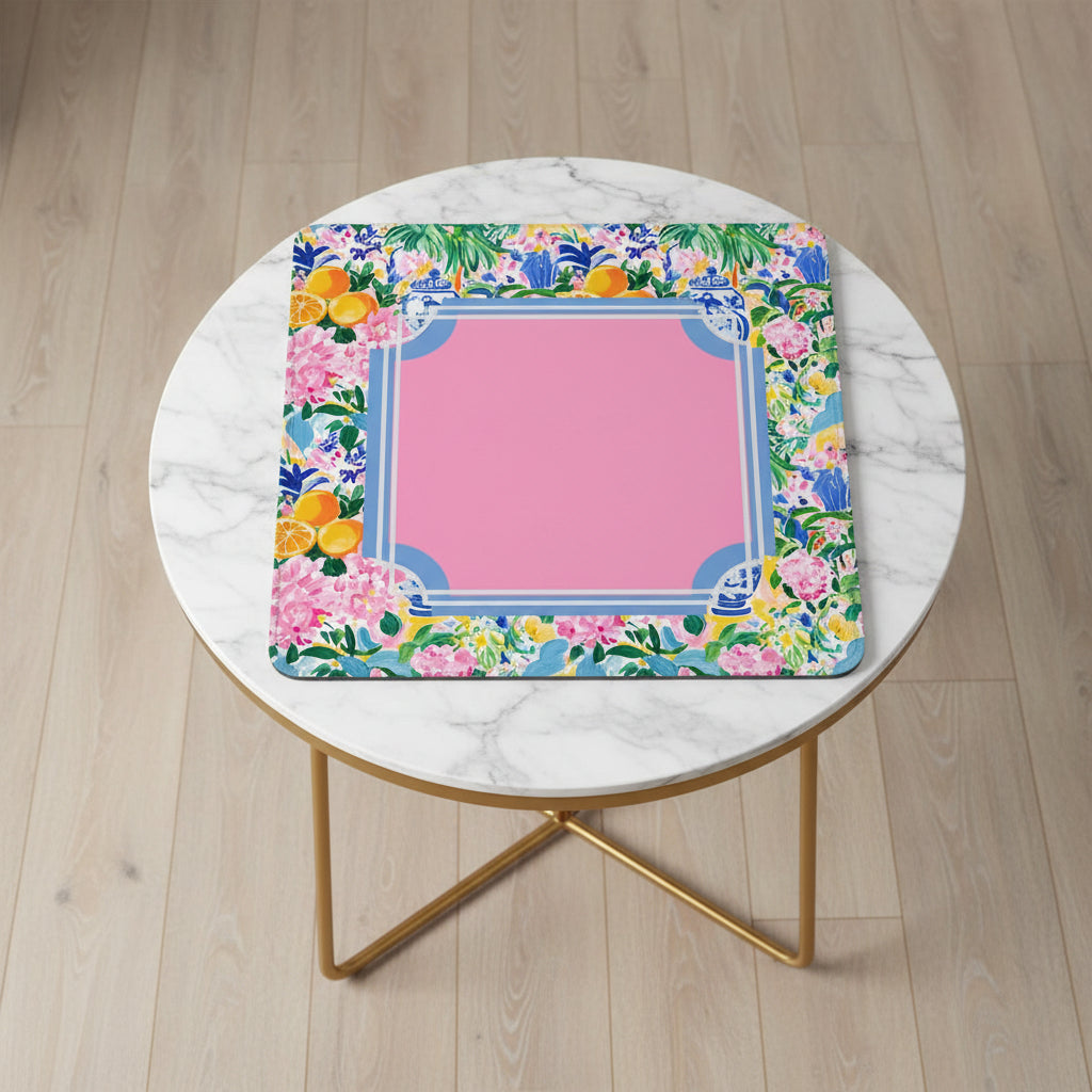 Floral Chinoiserie Sunny Side Mini Mahjong Mat