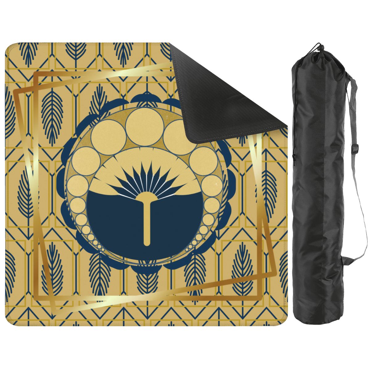 Art Deco Gold Leaf Mahjong Mat