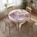 Blossoms In Bloom Dainty Watercolor Plaid Scalloped Mahjong Mat