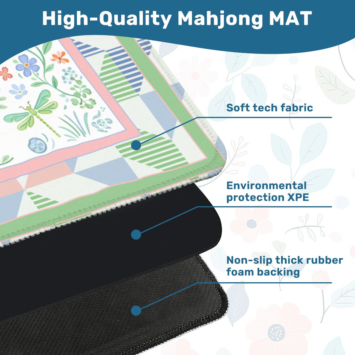 Garden Of Eden Floral Mini Mahjong Mat