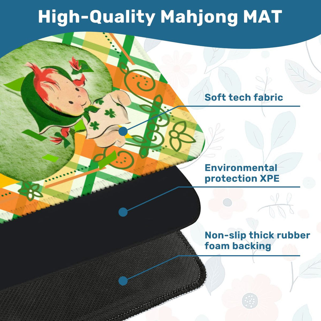Luck Of The Irish, Vintage Nostalgia Charming Mahjong Mat