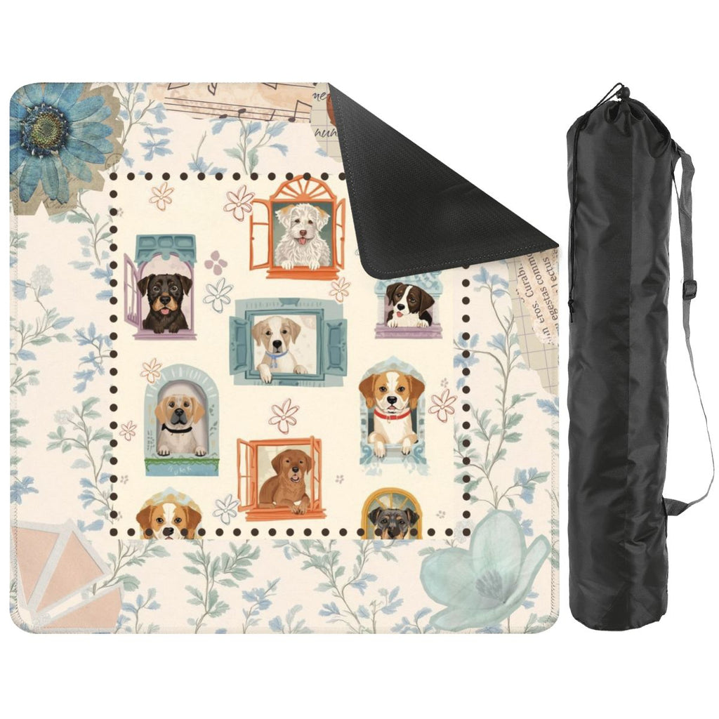 Who Let The Dogs Out Whimsical Dog Mahjong Mat