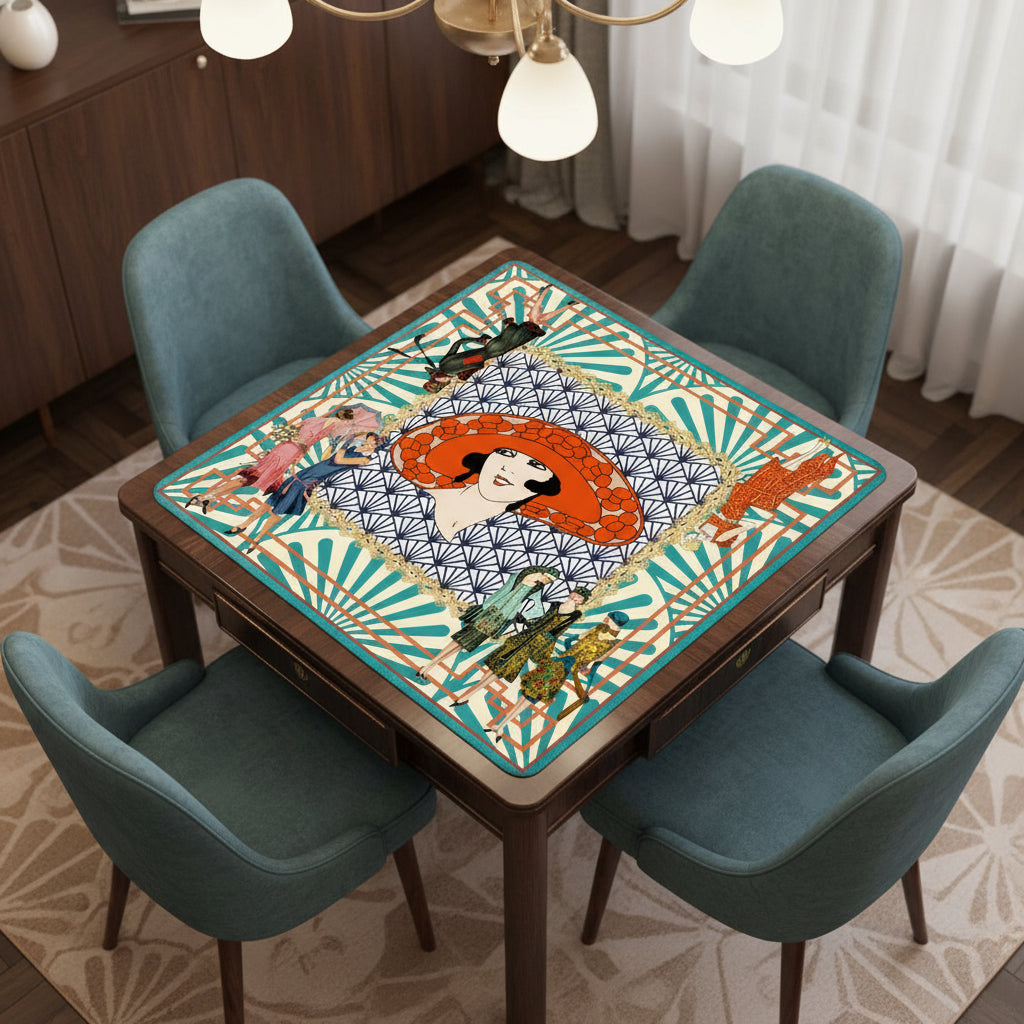 The Roaring 1920's Art Deco Mahjong Mat