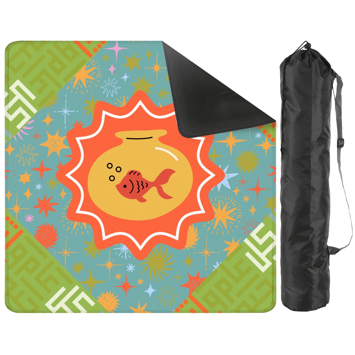 Modern Cosmic Starborne Fish Mahjong Mat