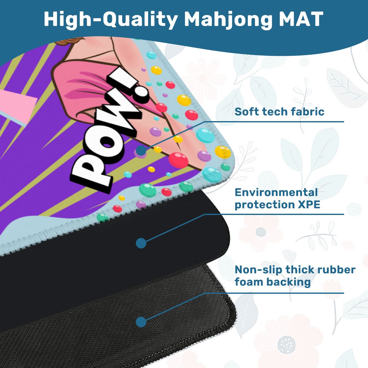 Purple Pop Art Mahjong Mat