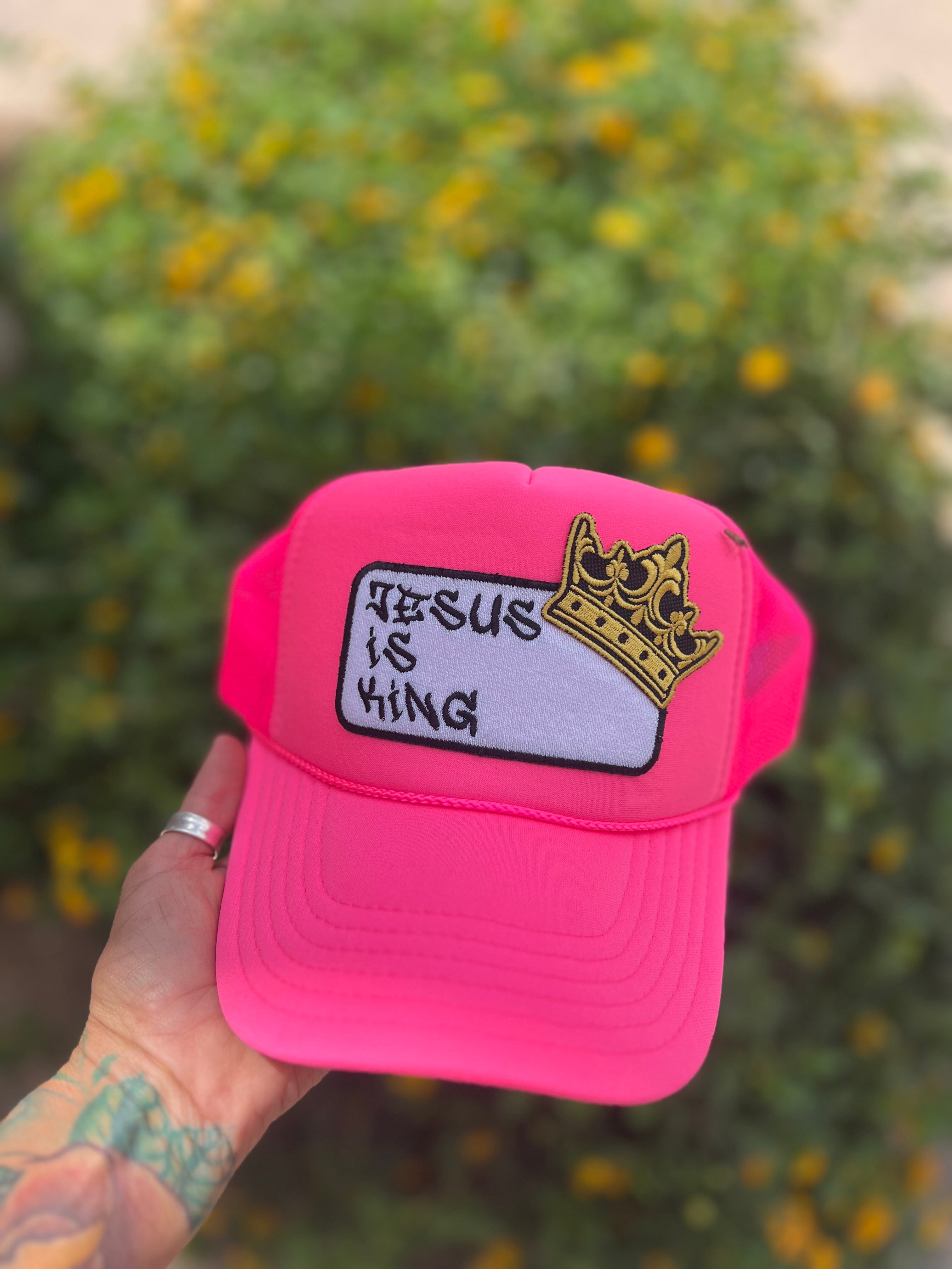 Jesus is King patch trucker hat -clearance
