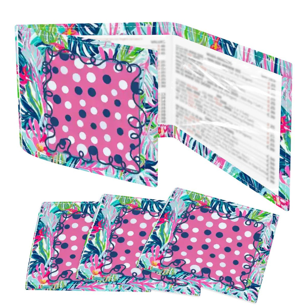 Preppy Pastel Garden Gala Whimiscal 4 Mahjong Card Holder with Line Finder