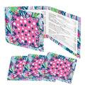 Preppy Pastel Garden Gala Whimiscal 4 Mahjong Card Holder with Line Finder