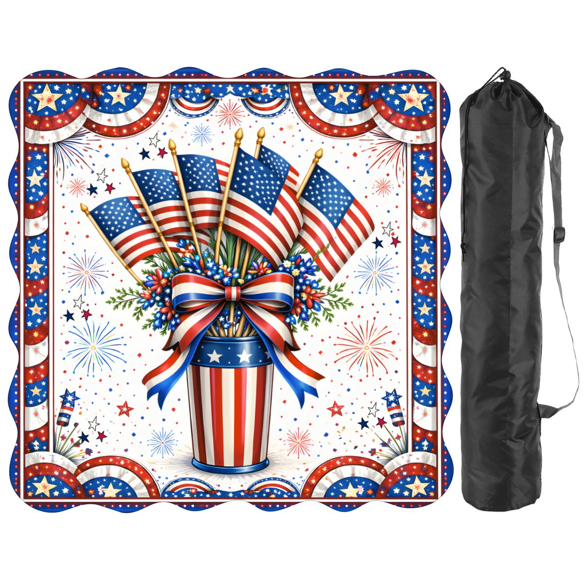 All American Pie USA Patriotic Scalloped Mahjong