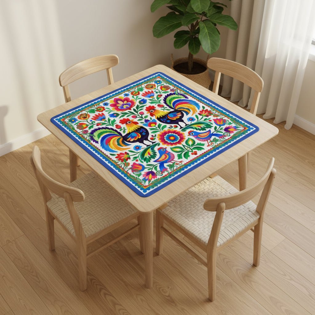 Wycinanki  Polish Folk Art, Rooster Mahjong Mat