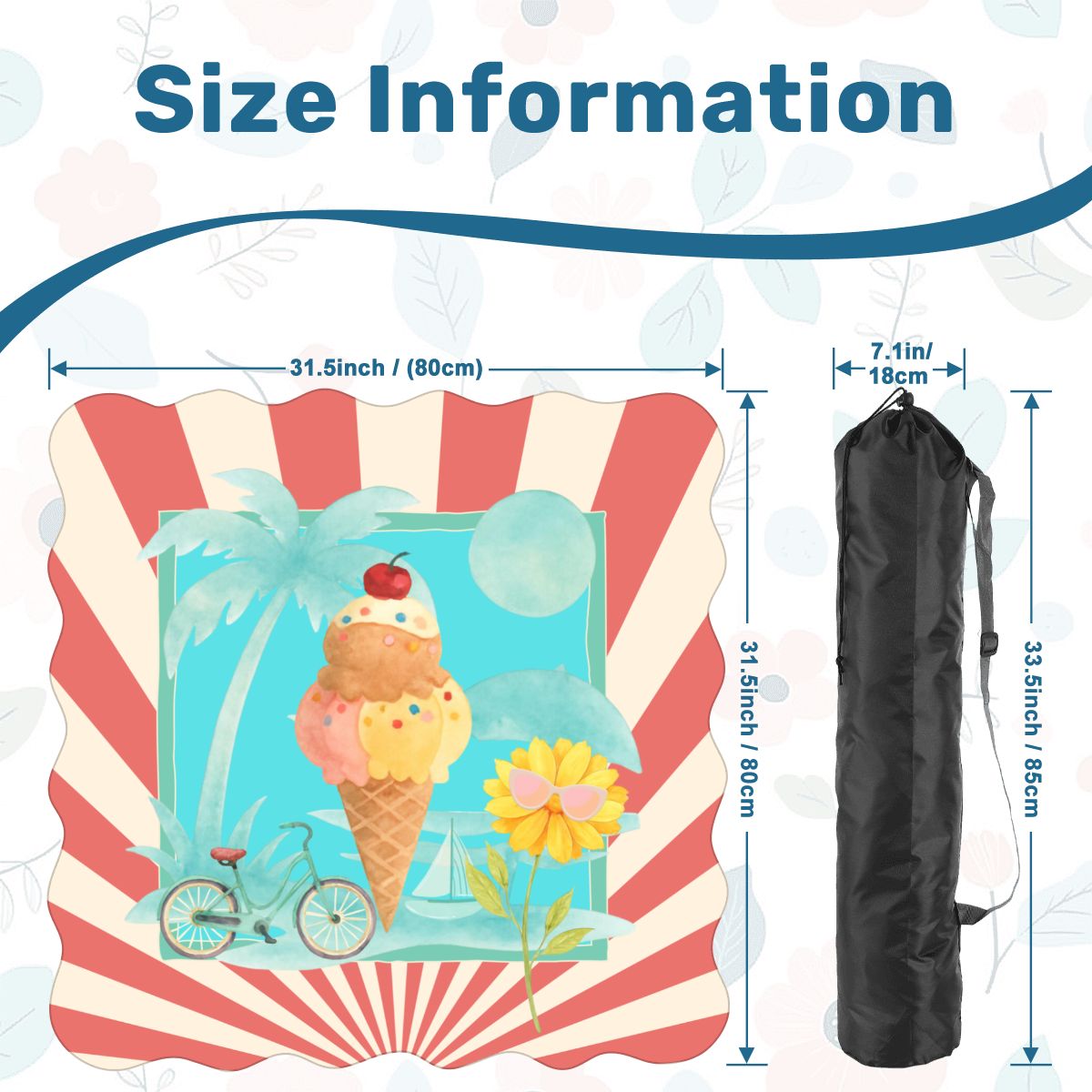Summer Time Summer Time Scalloped Mahjong Mat