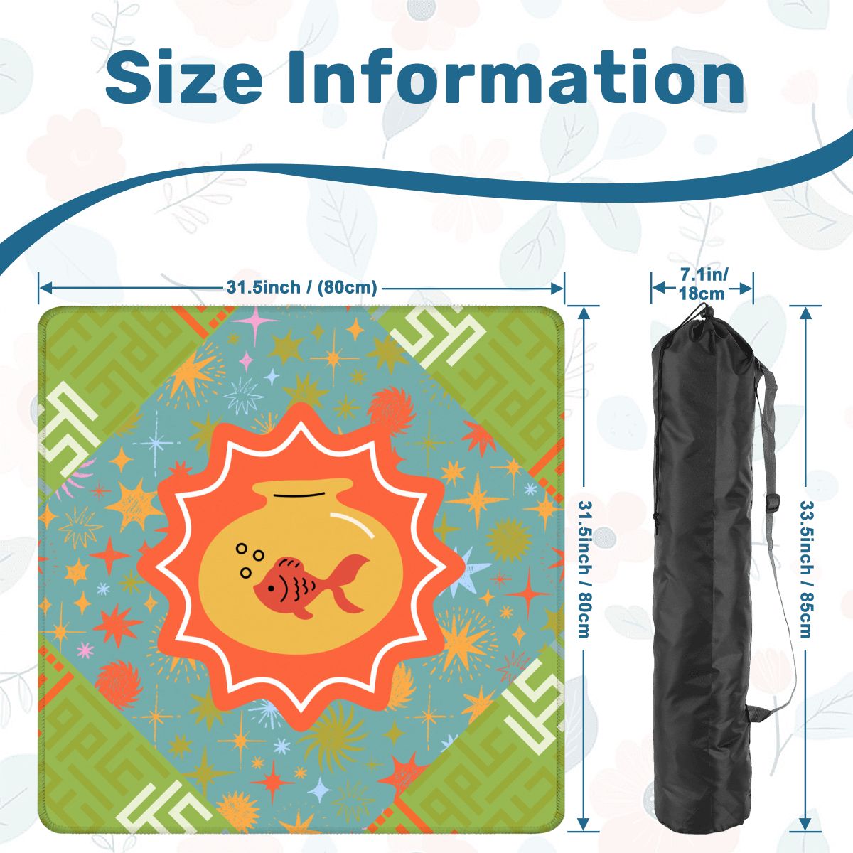 Modern Cosmic Starborne Fish Mahjong Mat