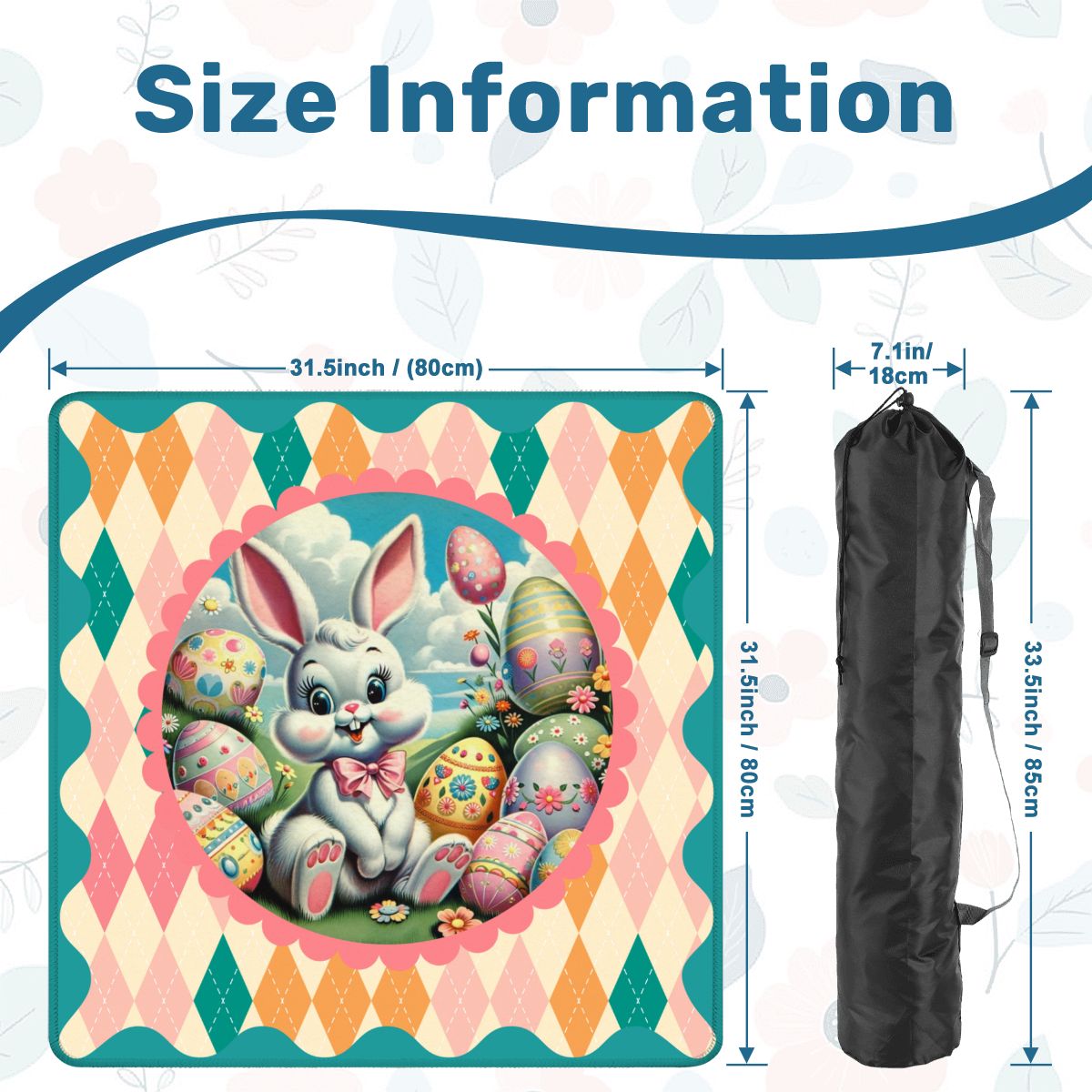 Hippity Hop Spring Bunny Mahjong Mat