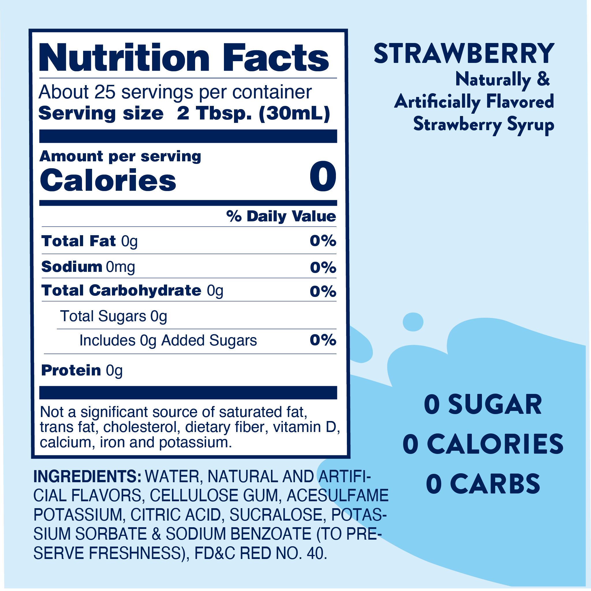 Jordan's Skinny Mixes - Sugar Free Strawberry Syrup