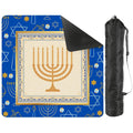 Hanukkah Mahjong Mat With Menorah And Dreidels