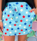 RED, WHITE AND BLUE STAR SKORT - STRETCHY