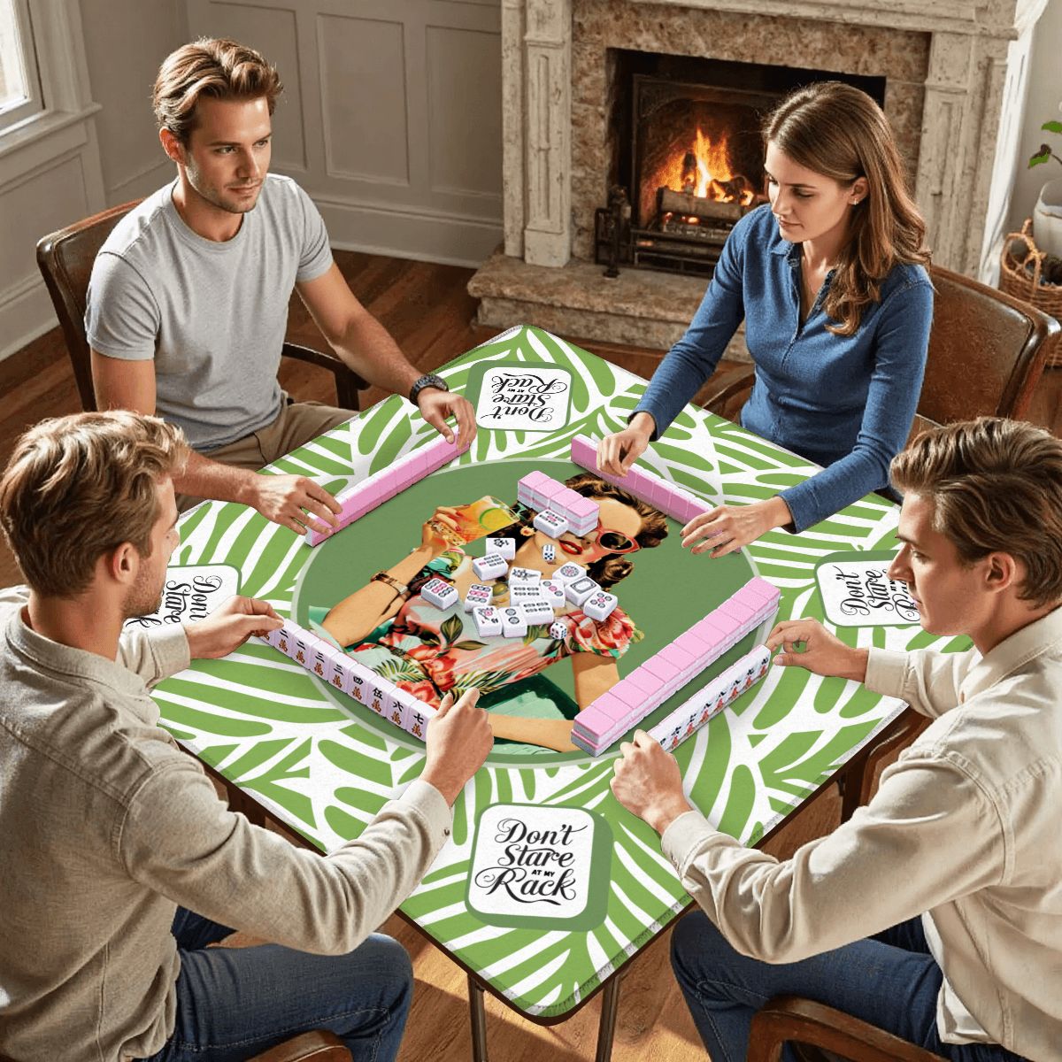 Funny Mahjong Mat, Don't Stare At My Rack