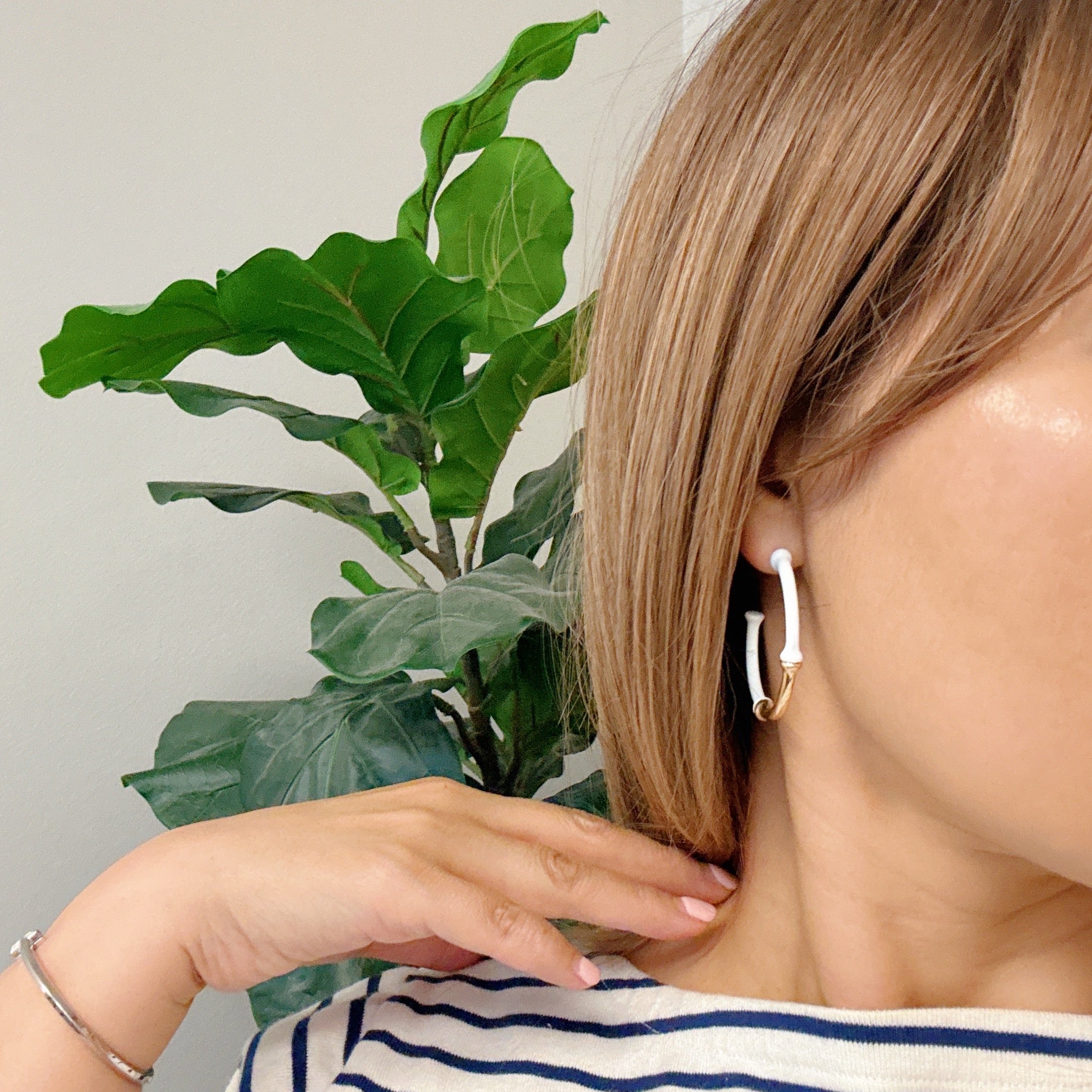 Colorful Bamboo Hoop Earrings for Vibrant Style