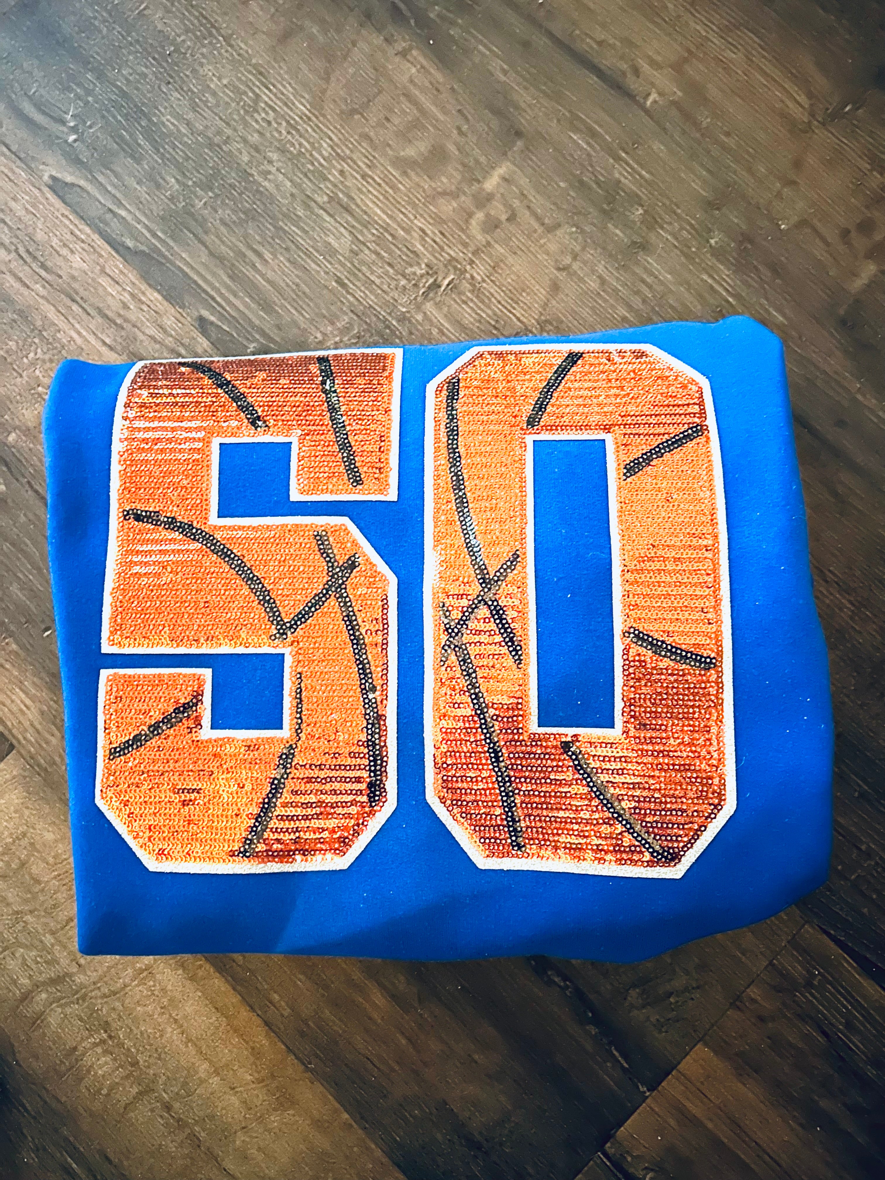 Basketball # Chenille Sweatshirt