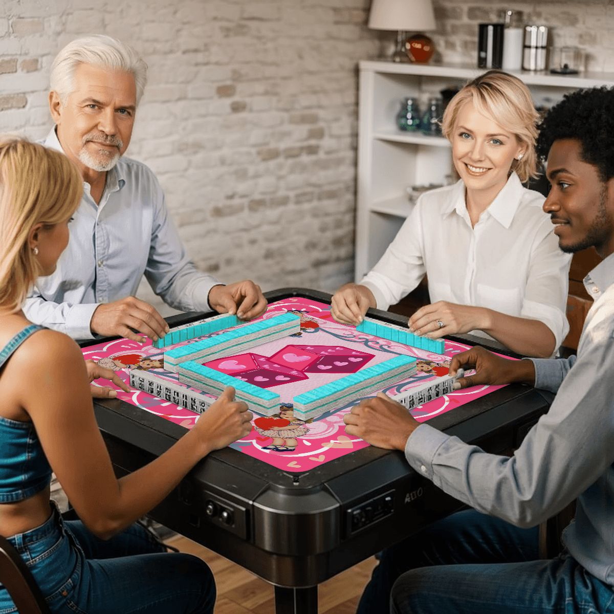 Nostalgic Vintage Valentine Mahjong Mat