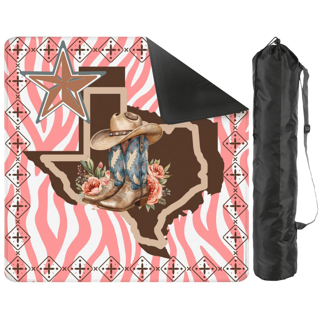 Knocking Boots Texas Mahjong Mat Boho Wildflower