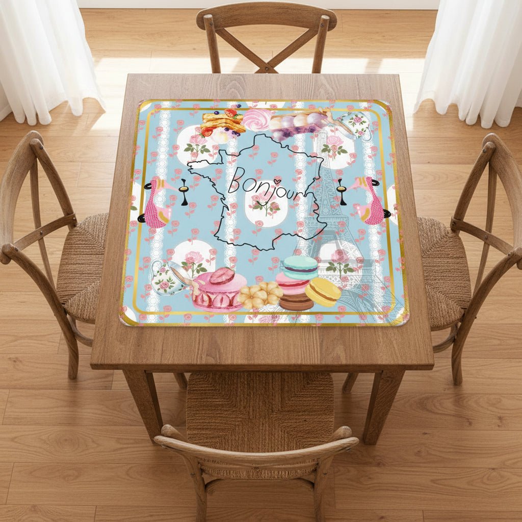 The French Patisserie Mahjong Mat 33"x33" (Ship Rolled up)