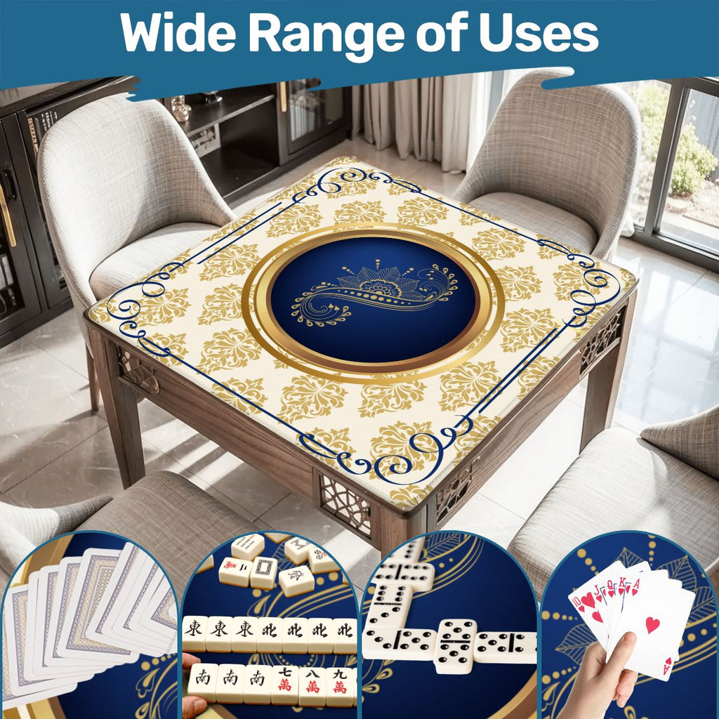 Art Deco Golden Gilded Brocade Mahjong Mat