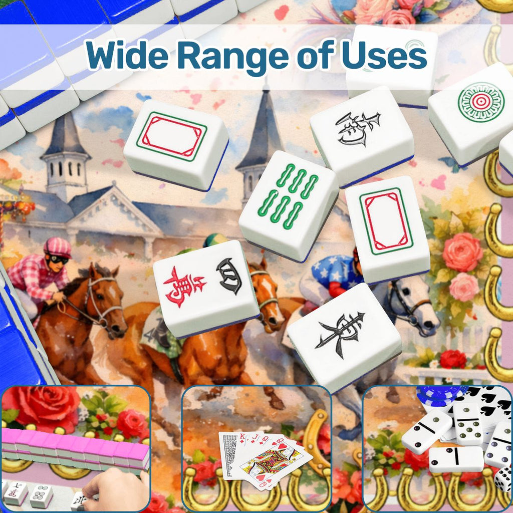 Kentucky Derby Scalloped Mahjong Mat
