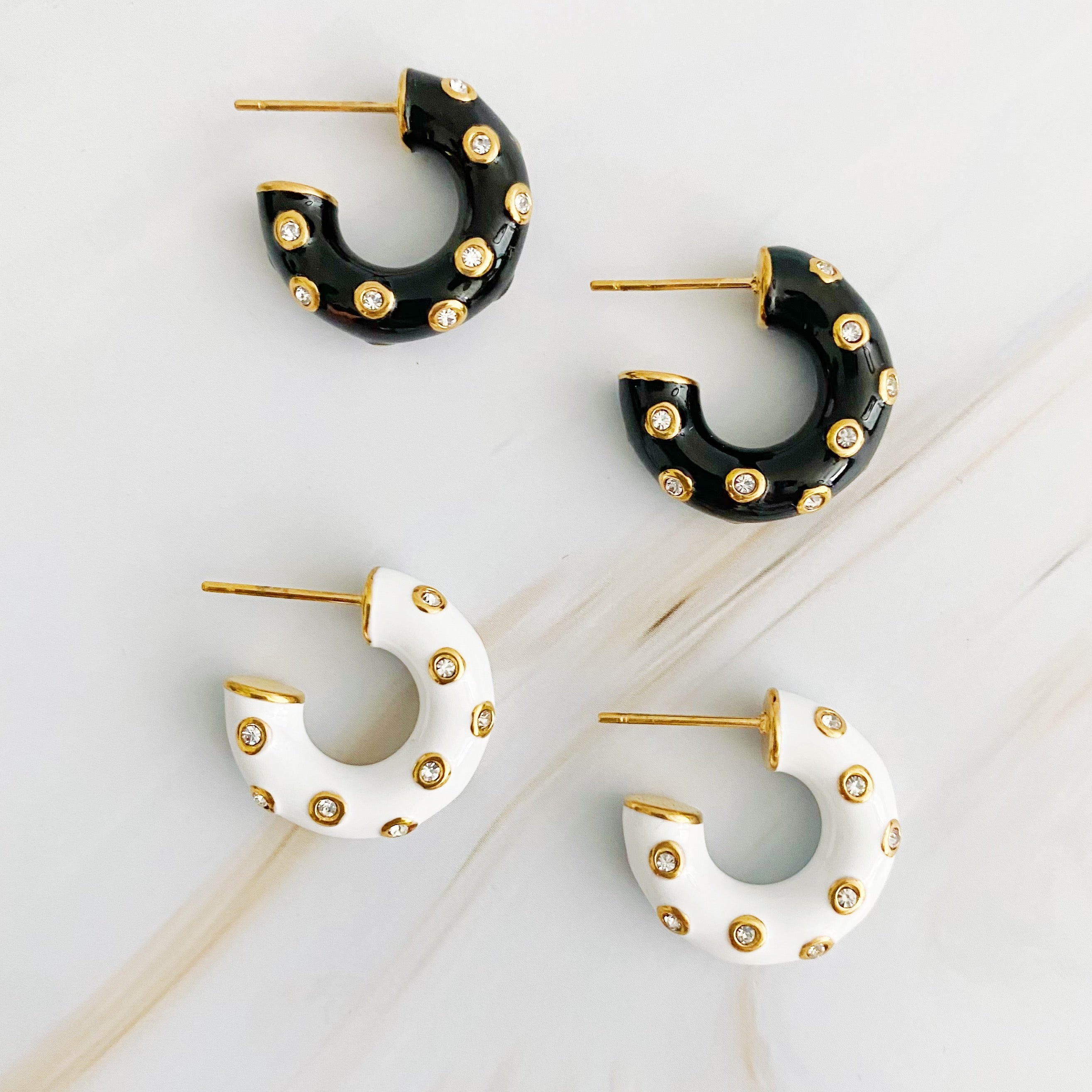 Jeweled Hoop Earrings for Casual Wear - Stunning & Versatile