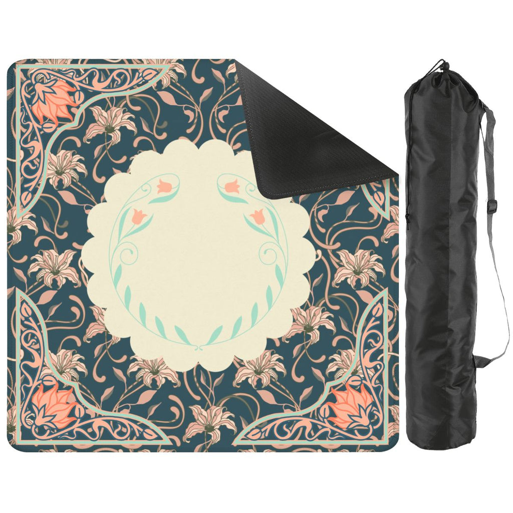 Art Deco Floral Nouveau Design Mahjong Mat