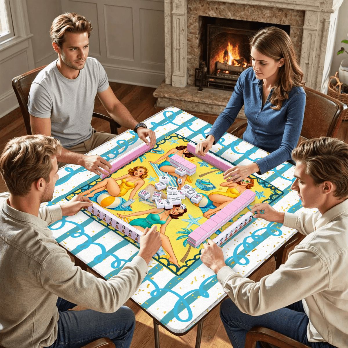 Palm Coast Pinups Mahjong Mat