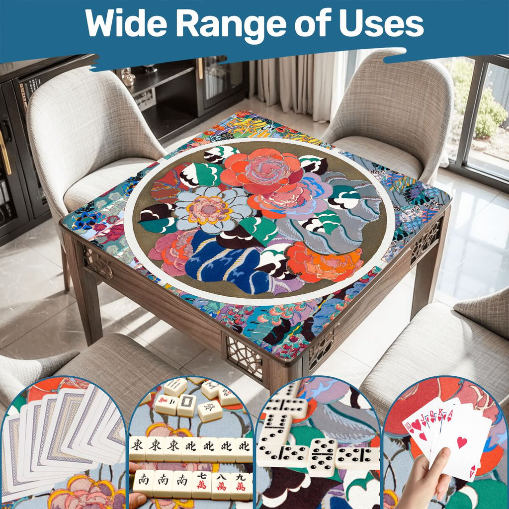 Art Deco Floral Bouquet Mahjong Mat