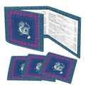 Dragon Blue 4 Mahjong Card Holder with Line Finder