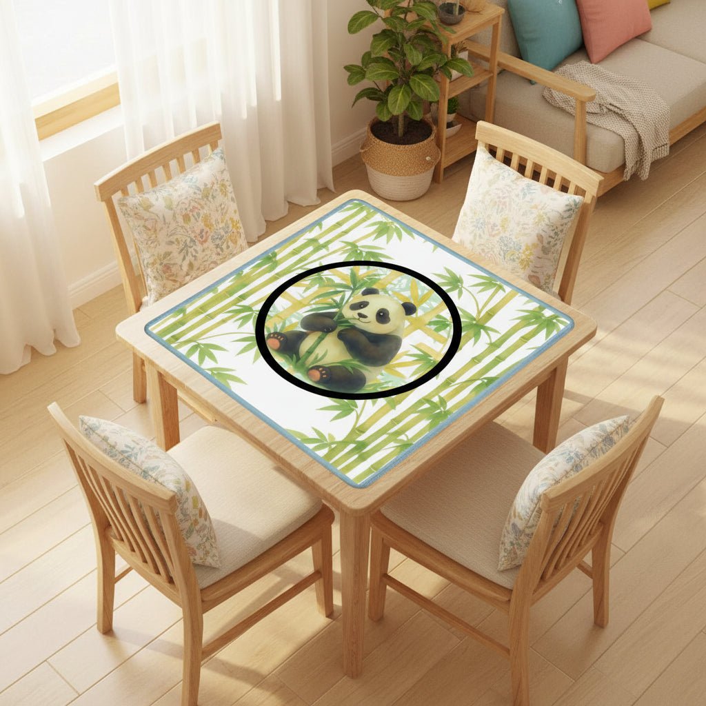 Lucky Bamboo Panda Bear Mahjong Mat