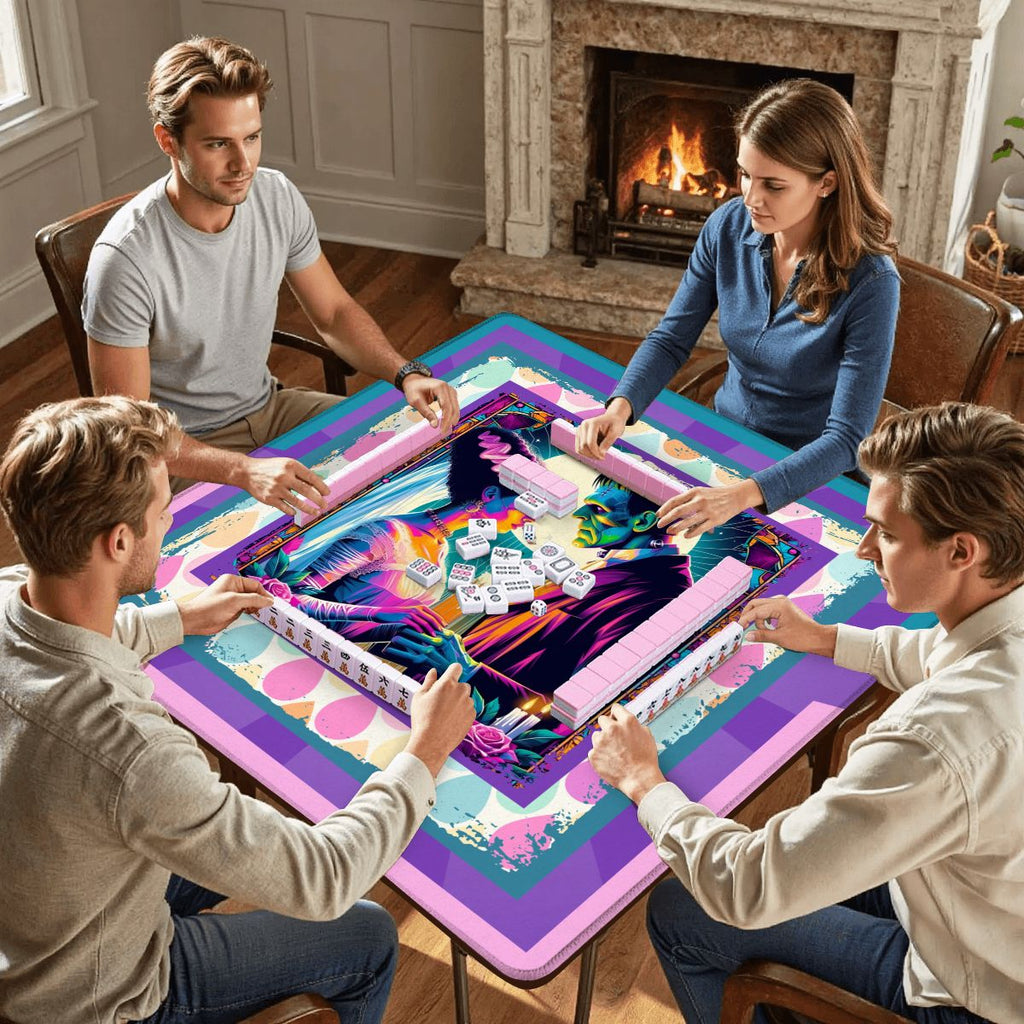 Sci-Fi Frankenstein And Bride Mahjong Mat