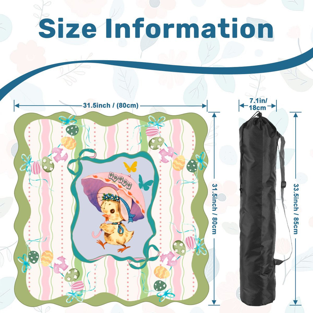Spring Easter Chic  Scalloped Mahjong Mat