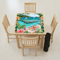 Scalloped Mahjong Mat British Virgin Islands Tropical Mahj Vacation