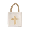 Cross Petite Gift Tote   White/Metallic Gold   7x7x5