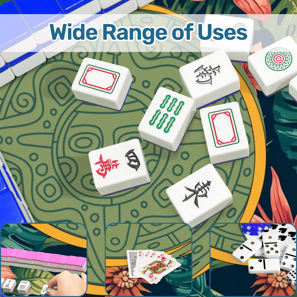Tiki Time Infusion Tropical Mahjong Mat