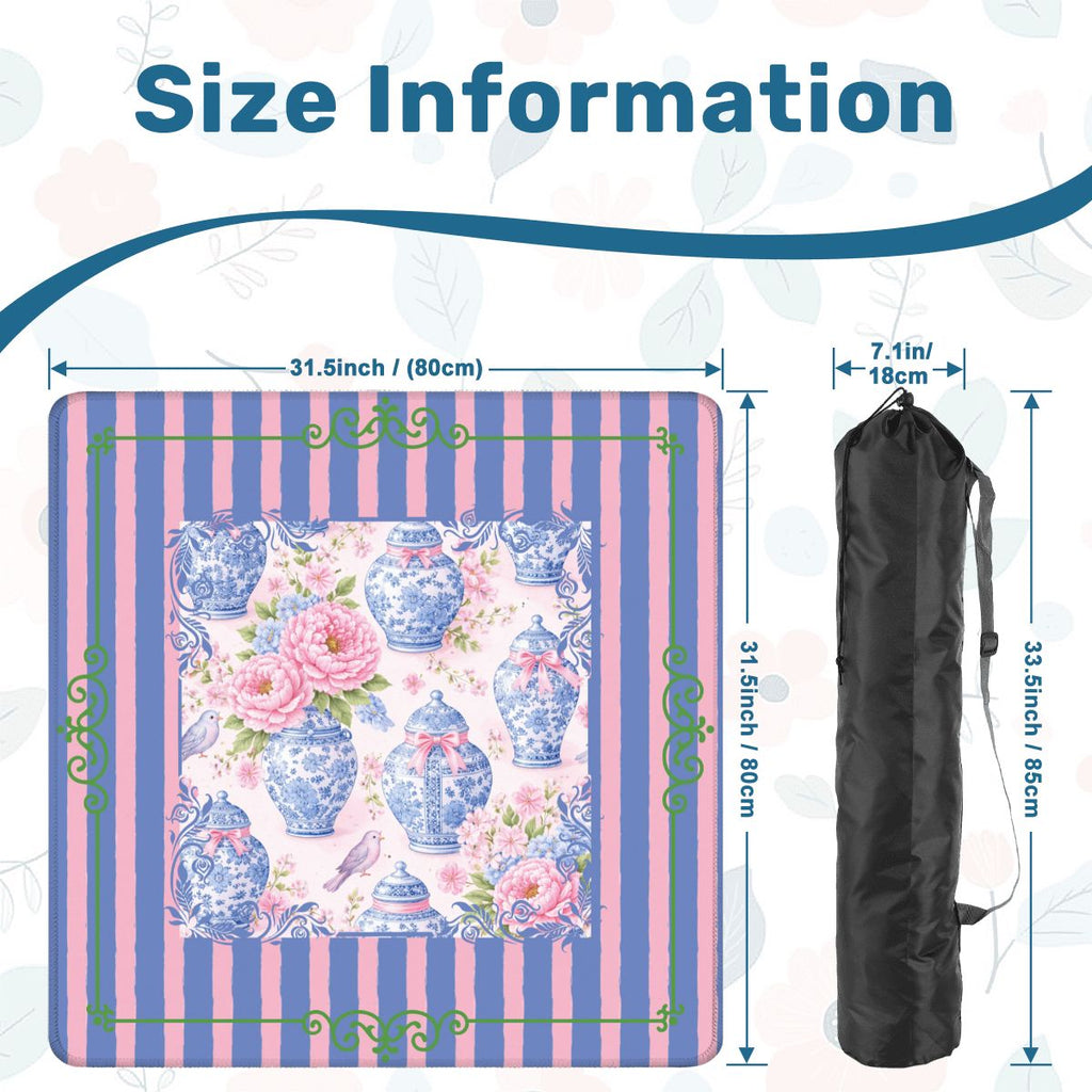 The Ginger Jar Garden Chinoiserie Preppy Mahjong Mat