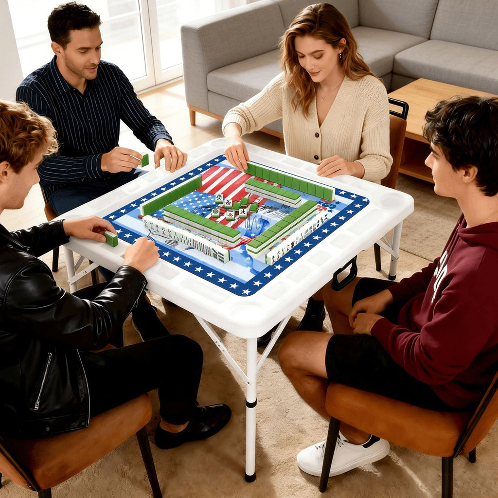 Portable Travel All Americana Mahjong Mat And Foldable Mahjong Table