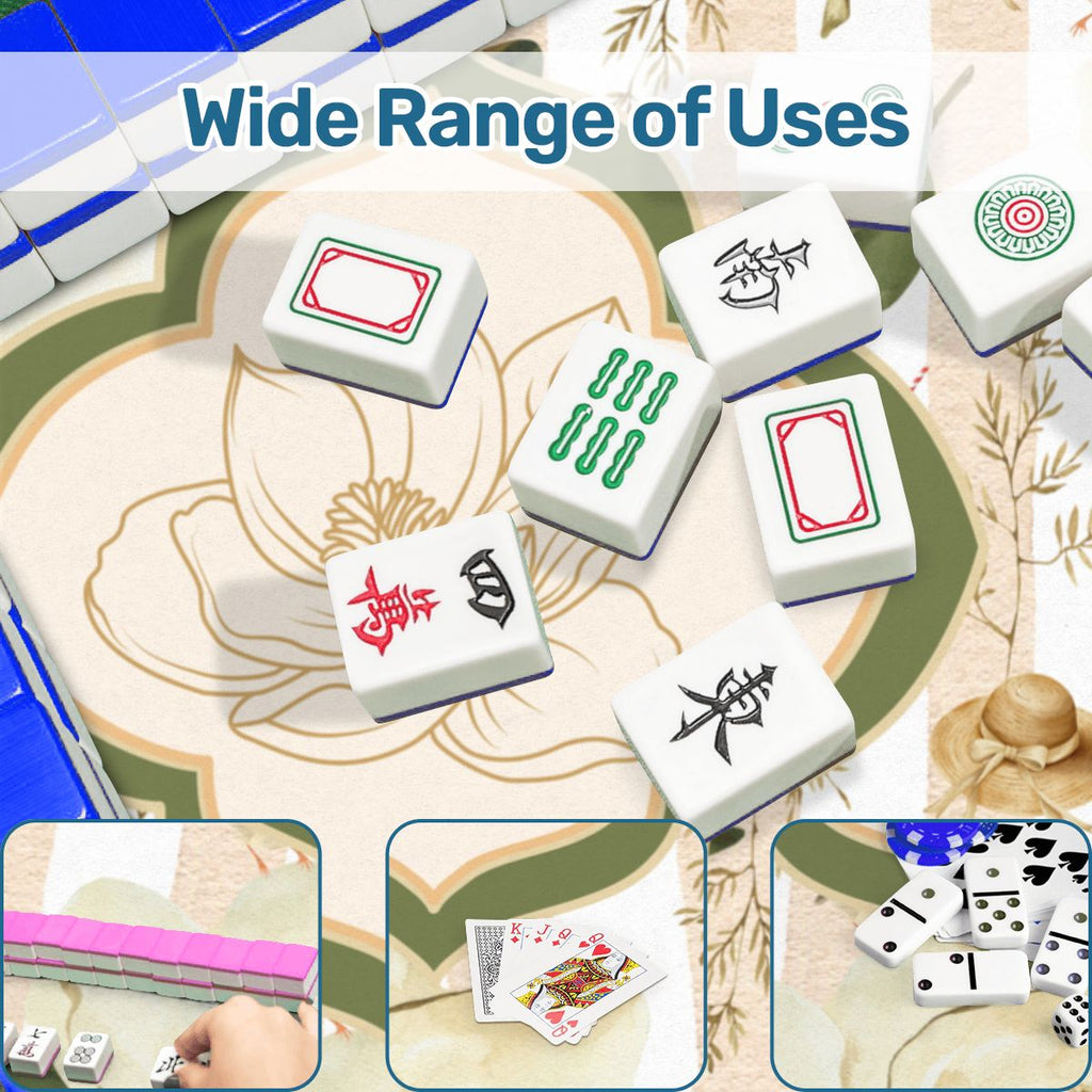 Magnolias And Sweet Tea Scalloped Mahjong Mat