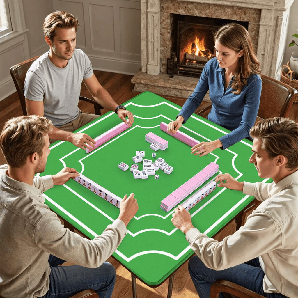 Plain And Simple Green Minimalist Mahjong Mat