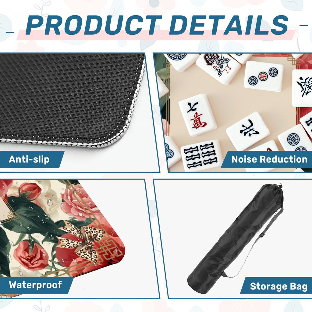 Southern Floral Camellias In Bloom Mahjong Mat